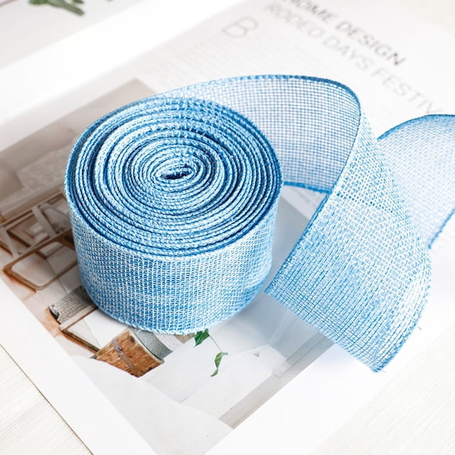 Vaidha Easter Ribbon Wrap | DIY Bow Making Kit | 5cm Wide Polyester Fiber Ribbon | 500cm Length | Orange Green Pink Blue Beige Colors | Gift Box Packing & Holiday Decorations