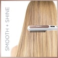 thumbnail image 3 of Conair Double Ceramic Hair Straightening Brush, Anti‑Scald Heated Plates, 5 LED Heat Settings, White, 1 Pk, 3 of 9