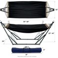 thumbnail image 2 of Tranquillo Hamac Universel avec Supports en Acier Enduit Électrostatique, Support de Hamac Réglable et Pliable avec Filet en Polyester à 2 Couches et Sac de Transport pour 2 Personnes. Toile - Noir, 2 of 5