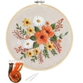 thumbnail image 1 of Embroidery Starter Kit DIY Floral Creative Cross Stitch Kit Handmade Craft Kit, 1 of 10