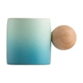 thumbnail image 2 of EGNMCR Rough Pottery Mini Cute Small Tea Cup Wooden Handle Coffee Cup Exquisite Classical Fresh Small Cups Ceramic Coffee Cup, 2 of 6