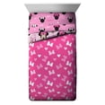 thumbnail image 3 of Disney Minnie Mouse Cœurs et Amour Ensemble de Lit 5 Pcs Format Double - Comprend une Couette Réversible et un Ensemble de Draps - Microfibre Super Douce Résistante à la Décoloration - (Produit Officiel Disney), 3 of 5