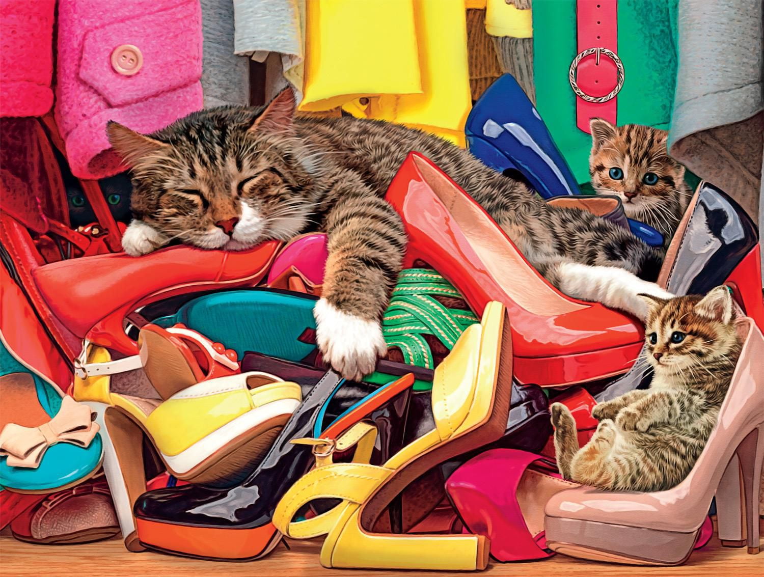 Buffalo Games - Le puzzle Steve Read - Closet Cats - en 750 pièces