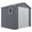 Dark Grey, variant on Outsunny 8' x 6' Plastic Garden Storage Shed with Air Vents, Dark Grey