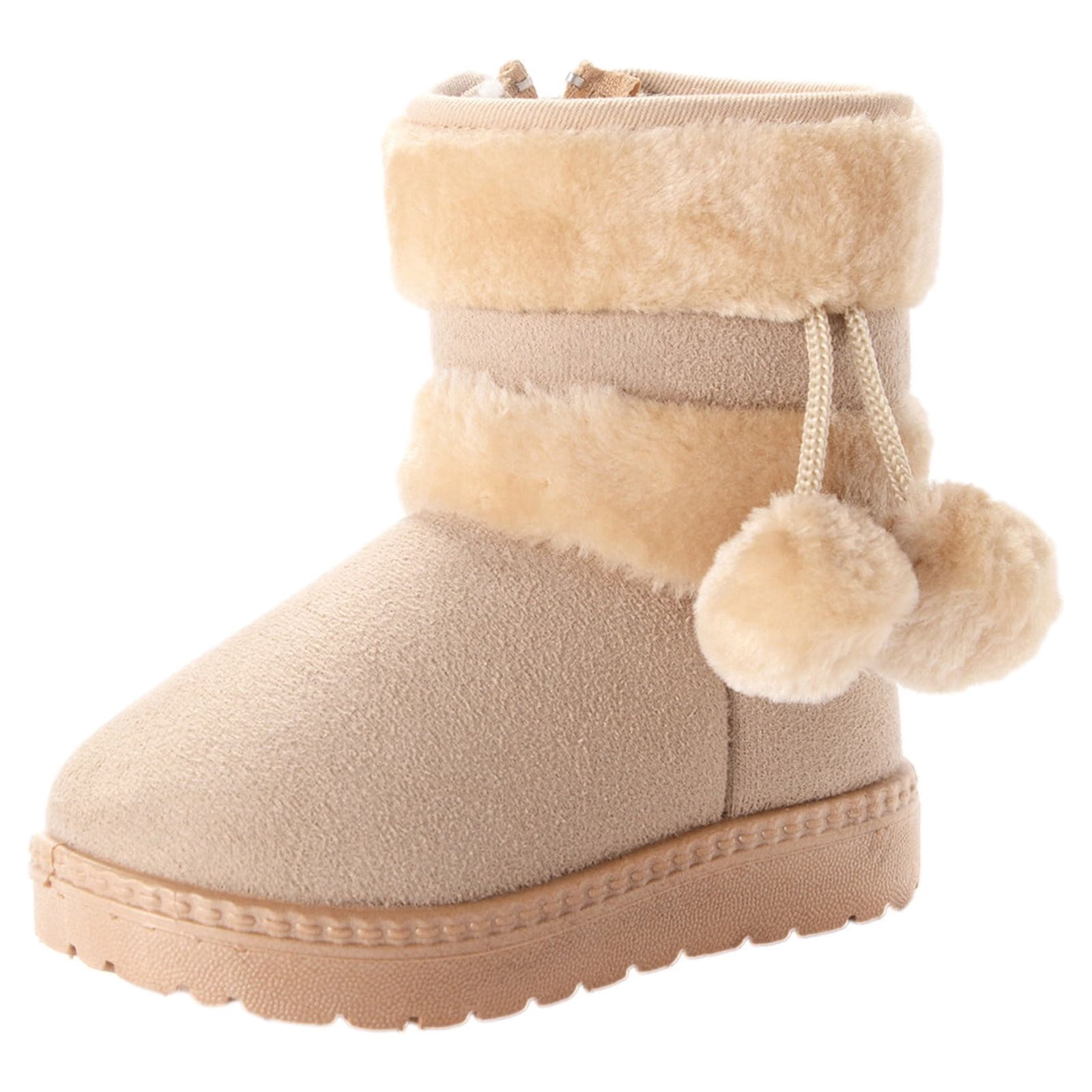 TIMIFIS Snow Boots For Kids Toddler Boys Girls Outdoor Shoes Non Slip Booties With Side Zipper - Spring
