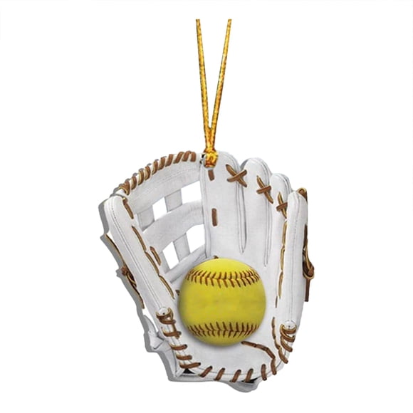 WIFKLSIIPG Gant de Softball Personnalisé Ornement Softball Nom Personnalisé Ornement Gant de Softball Plat Ornement Amateur de Softball Cadeau d'Équipe de Softball Personnalisé pour Joueur de Softball Ornement Softbal