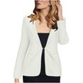 thumbnail image 3 of QIPOPIQ Blazer Confortable à Basque pour Femme, Décontracté, Travail Bureau, Chic, Double Revers, un Seul Bouton, Liquidation, 3 of 7