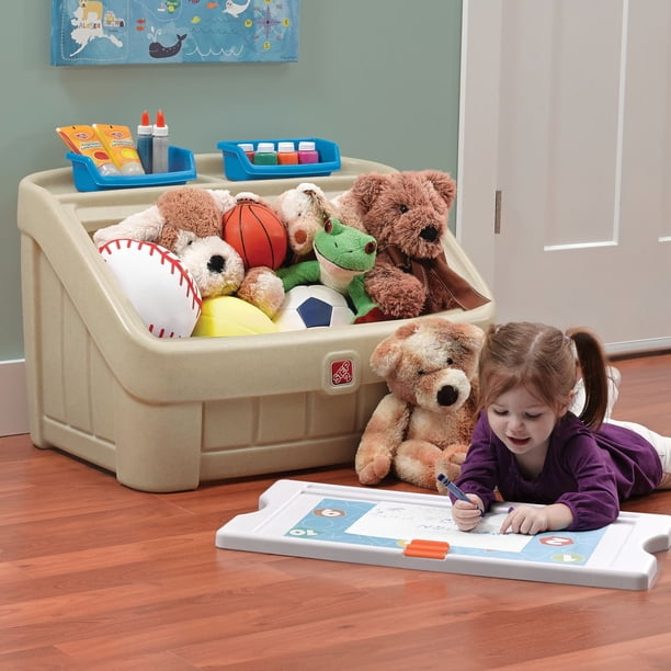 Step2 2-in-1 Neutral Toy Box and Art Lid Playtime Storage and