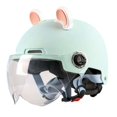 thumbnail image 2 of Casque Ouvert Mignon Léger Demi-Visage Accessoire de Casque Vert, 2 of 9