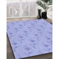 thumbnail image 3 of Ahgly Company Machine Washable Indoor Round Transitional Sky Blue Area Rugs, 7' Round, 3 of 7