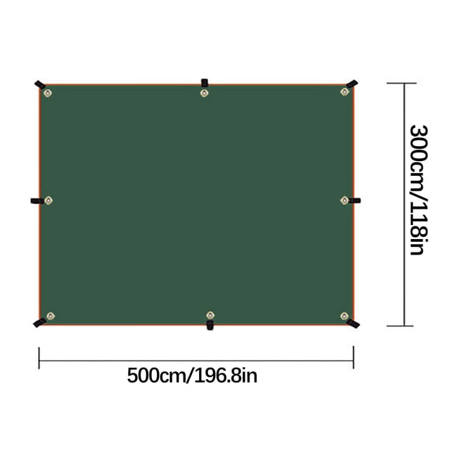 Bâche de Tente Extérieure / Abri Pare-Soleil Imperméable pour Camping, Plage et Randonnée / Polyester Enduit Imperméable avec Cordes Coupe-Vent et Clous de Sol