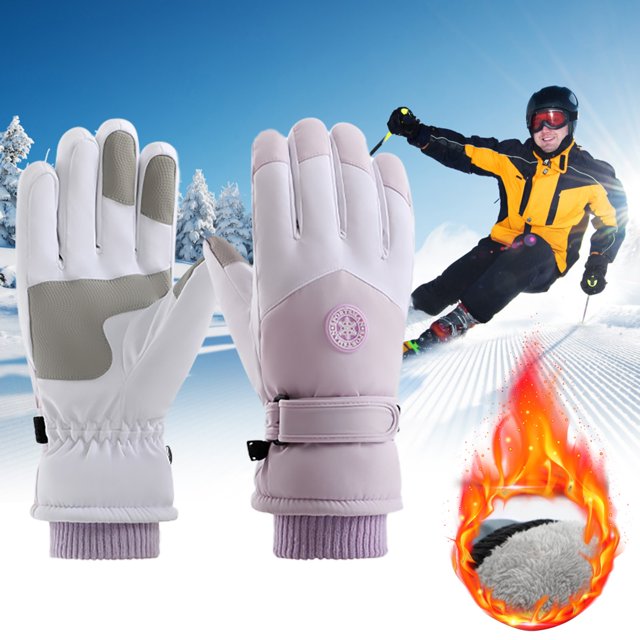 Winter Gloves Women Men Ski Gloves Thermal Warm Windproof Rainproof Cold Proof Ski Riding Warm Gloves Perfect for Cycling Running Hiking Freezer Work and Daily Activities