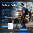 thumbnail image 3 of Gyrocopters FlashX Electric Scooter | Powerful Rear Wheel Drive with 32 km/h Speed | 32 km Range | UL2272 Approved | Smart App Control | Foldable & Light-weight | Puncture-Proof Tires | Cruise Control, 3 of 9