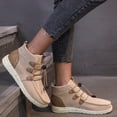 thumbnail image 4 of Espadrilles Sport pour Femmes à Lacets, Bout Rond, Rétro en Flocage, Couleur Unie, Décontractées, 4 of 8