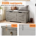 thumbnail image 3 of Versatile Wooden Storage Chest Bench with Safety Hinge for Living Room & Bedroom, 3 of 9