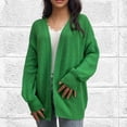 thumbnail image 2 of Timegard Cardigan Sweaters for Women Plus Size Open Front Jackets Loose Comfy Puff Long Sleeve Coat, 2 of 3