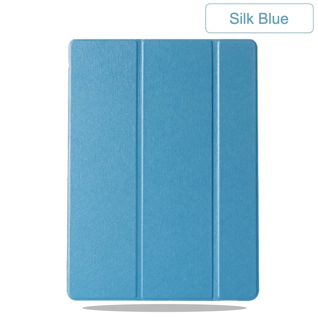 Tablet Case for iPad 5th 6th 7th 8th 10th Generation Leather Stand Cover Apple iPad 10.2 9.7 11.0 Funda Smart Protective Shell Silk blue for ipad mini 4 5