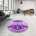 thumbnail image 4 of Ahgly Tapis Rectangulaire Lavable en Machine Intérieur Transitionnel Orchidée Foncée Violet, 3 Pieds x 5 Pieds, 4 of 7