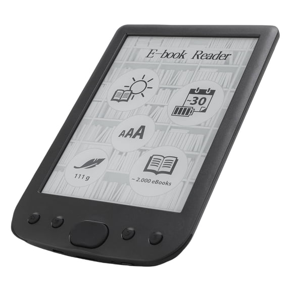 6 Inch EBook Reader, 800x600 Touchscreen Electronic Book Readers, Ink Screen Reader with Protective Case, 2500mAh Battery, Eye Friendly