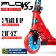 thumbnail image 3 of Folding Kick Scooter for Kids Ages 5–10 – Carve 100 – Lightweight Steel Frame, Adjustable Handlebar, Smooth 100 mm Wheels – Red – Madd Gear, 3 of 11