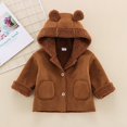 thumbnail image 1 of AAMILIFE Bébé Automne et Hiver Ours Oreilles Daim Capuche Veste Chaude composite Fausse Fourrure, 1 of 7