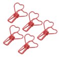 thumbnail image 1 of Binder Clips, Strong Clamping Force Heart Shape Hollow Small Binder Clips for Office Documents 100Pcs, 1 of 8