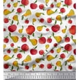 thumbnail image 1 of Soimoi White Heavy Canvas Fabric Mix Fruit Print Fabric by Yard 58 Inch Wide, 1 of 3