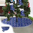 thumbnail image 4 of Blue 35In Christmas Tree Skirt Christmas Tree Bottom Decoration For Merry Christmas Party Christmas Tree Decoration Comes With Socks Tree Skirt And Socks Set, 4 of 6