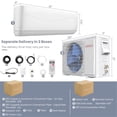 thumbnail image 2 of Pemberly Row 12000 BTU Mini Split Air Conditioner & Heater Ductless White, 2 of 8