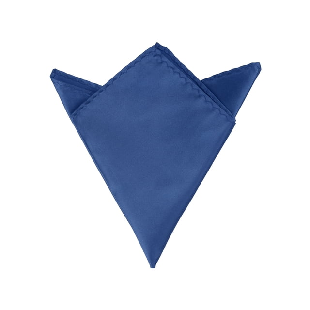 INSPIRE CHIC Men's Pocket Squares Solid Color Handkerchiefs Navy Blue One Size