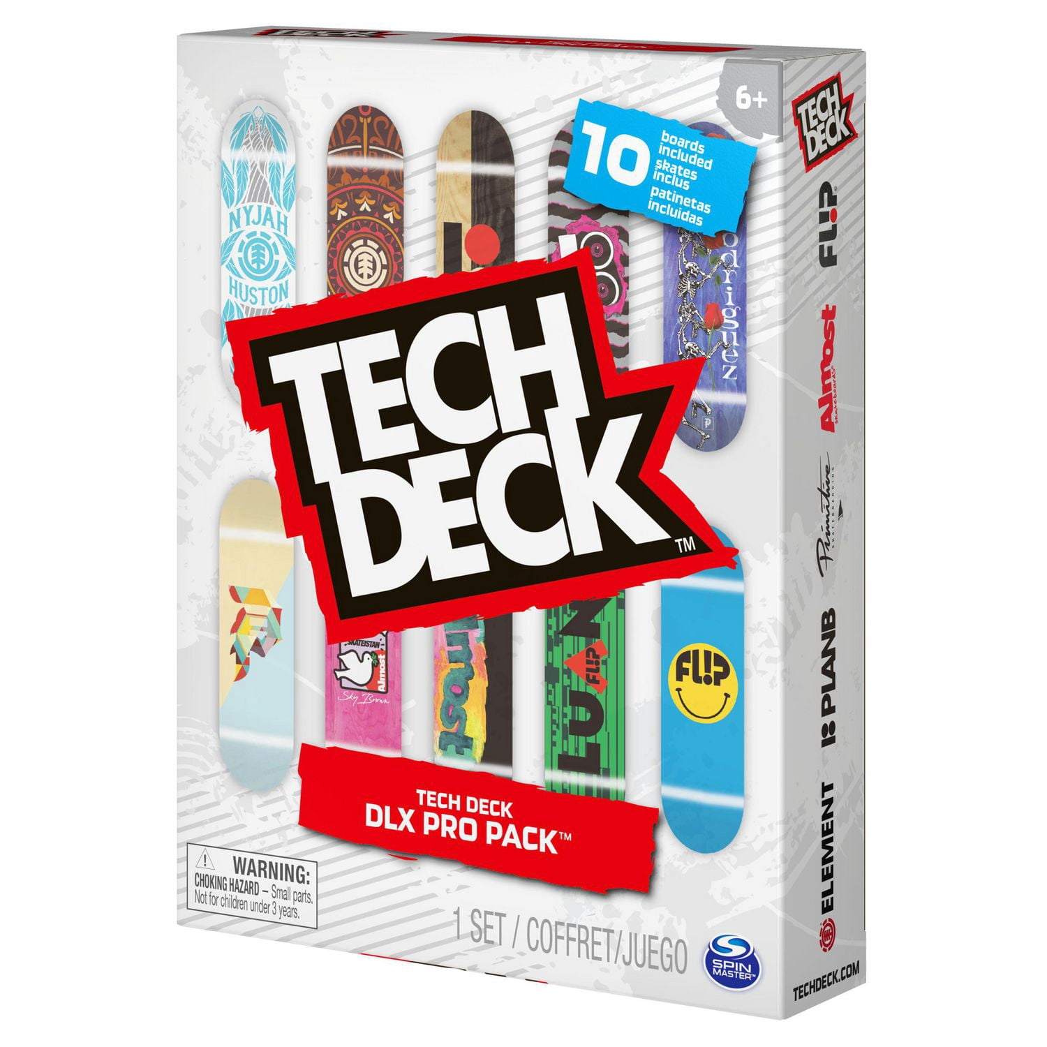 Tech Deck, Coffret DLX Pro Pack de 10 fingerboards à collectionner, pour les amateurs de skate à partir de 6 ans