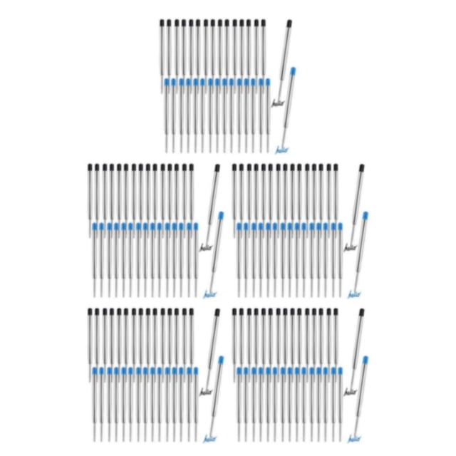 bedienty 30x Replaceable Ballpoint Pen Refills For Extended Lifespan Impact-resistant Metal Ball Points 5Set