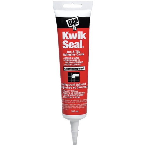 DAP Kwik Seal Calfeutrant Adhesif Cuisine et Salle de Bain, 162ml, Transparent.