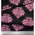 thumbnail image 2 of Soimoi Poly Georgette Fabric Seamless Baroque Damask Print Sewing Fabric Yard 52 Inch Wide, 2 of 3