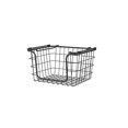 thumbnail image 2 of Oceanstar Stackable Metal Wire Storage Basket Set for Pantry, Countertop, Kitchen or Bathroom – Black, Set of 3, 2 of 2