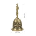 thumbnail image 2 of OULII 1Pack Hand Bell Set Retro Style Metal Call Bell for Waking Family with Loud Sound, 2 of 7