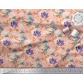 thumbnail image 3 of Soimoi Poly Georgette Fabric Leaves & Floral Hand Drawn Decor Fabric Printed Yard 52 Inch Wide, 3 of 3