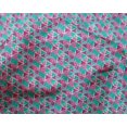 thumbnail image 5 of oneOone Silk Tabby Fuschia Pink Fabric Triangle Geometric Sewing Material Print Fabric By The Yard 42 Inch Wide, 5 of 5