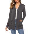 thumbnail image 1 of Dvkptbk Womens Fall Long Cardigans Solid Color Outerwear Plus Size Cardigan for Women 2023 Fashion, 1 of 1