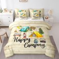thumbnail image 1 of YST Happy Camping Wooden Plank Rustic Comforter Set, Polyester, Queen Size (7 Count), 1 of 5