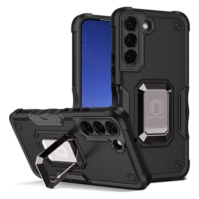 Supershield Samsung S21 FE Étui Protecteur Ajusté à Étui Rigide avec Support Anneau, Étui en Noir, Conçu pour Galaxy S21 FE. Doté d'Une construction durable en TPU et PC avec protection de Qualité Militaire, Bords Surélevés pour la Sécurité de l'Écran et de l'Appareil Photo, et Découpes Précises pour un Accès Facile aux Boutons, aux ports et à l'Appareil Photo. Comprend un Support Anneau Intégré pour une Prise et une Fonctionnalité Accrues.