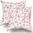 thumbnail image 1 of Pink Grey Leopard Print Pillow Covers 20X20 Inch Watercolor Gray White Cheetah Preppy Pillow Cases Animal Square Throw Pillow Case Set of 2 Home Decor for Sofa Living Room Bedroom Bed Cushion, 1 of 5