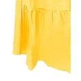 thumbnail image 4 of Sexy Dance Robe Longue pour Femmes, Décor de Boutons, Robes Maxi, Col en V, Plissée, Manches Longues, Jaune Pâle, 3TG, 4 of 5