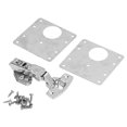 thumbnail image 4 of FLAMEEN Kit de Plaque de Réparation de Charnière d'Armoire, Kit de Plaque de Réparation de Charnière d'Armoire en Acier Inoxydable pour les Étagères de Meubles de Porte de Cuisine, 4 of 8