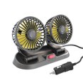thumbnail image 1 of Plastic Automotive Cooling Fan 10W Portable Removable Cable Power Double Head Adjustable 360 Degree Home Dashboard Fans 12V Car, 1 of 9