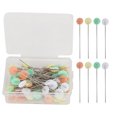 thumbnail image 2 of 100Pcs Color Needle Sewing Pins, Durable Stainless Steel Wire, Flat Head, For Home Decoration, Crafts, Embroidery, 2 of 8