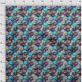 thumbnail image 4 of oneOone Tissu Popeline de Coton Bleu Rétro Bouteille Soda Cap Matériel de Robe Tissu Imprimé Tissu au Mètre 42 Pouces de Large-We, 4 of 5