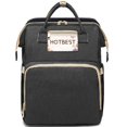 thumbnail image 1 of HOTBEST Diaper Bag Backpack Large Baby Bag Nappy Changing Bags with Changing Pad Multifunction Waterproof Travel Essentials Baby Bag Unisex and Stylish(Black-B), 1 of 4