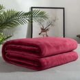thumbnail image 2 of Thin Blankets for Summer,Lightweight Summer Blanket Solid Color Flannel Blanket Summer Conditioning Blanket Office Nap Blanket -Layer Double-Sided Flannel Blanket All Season Thin Blanket, 2 of 6