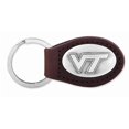 thumbnail image 1 of ZeppelinProducts VAT-KL6-BRW Virginia Tech Cuir Clé Fob- Brun, 1 of 3